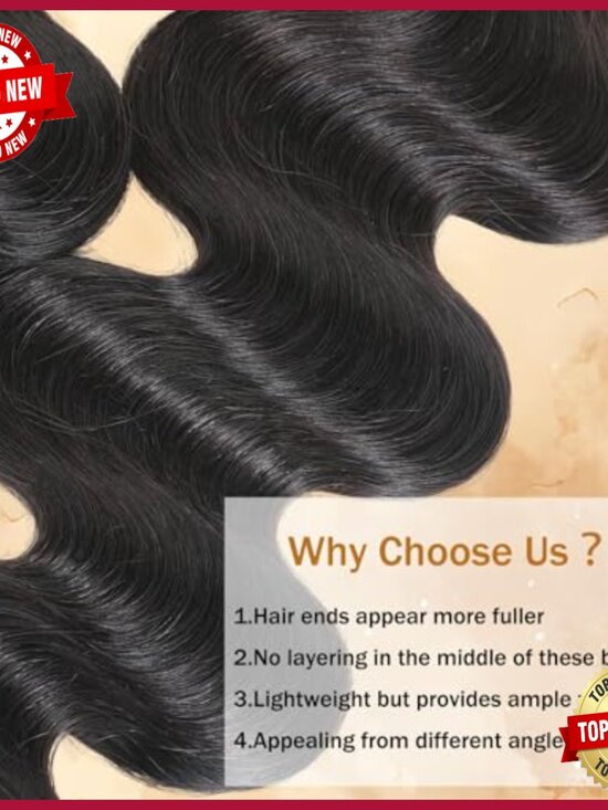 Virgin Human Hair Extensions 18-22 Inch Body Wave Bundles Double Weft main image 4